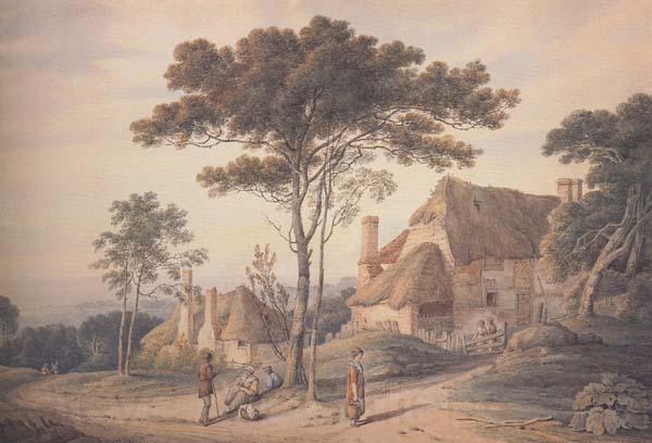 William Frederick Wells Cottages at Knockholt (mk47) Spain oil painting art